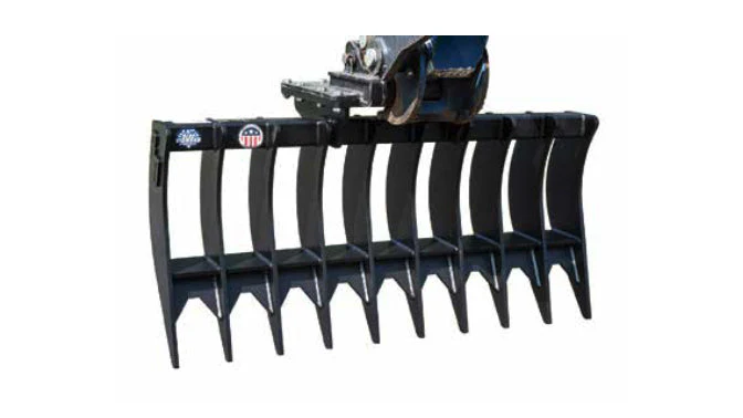 BLUE DIAMOND Excavator Rake - Fits 6000 lbs. to 15000 lbs. machines - Image 4