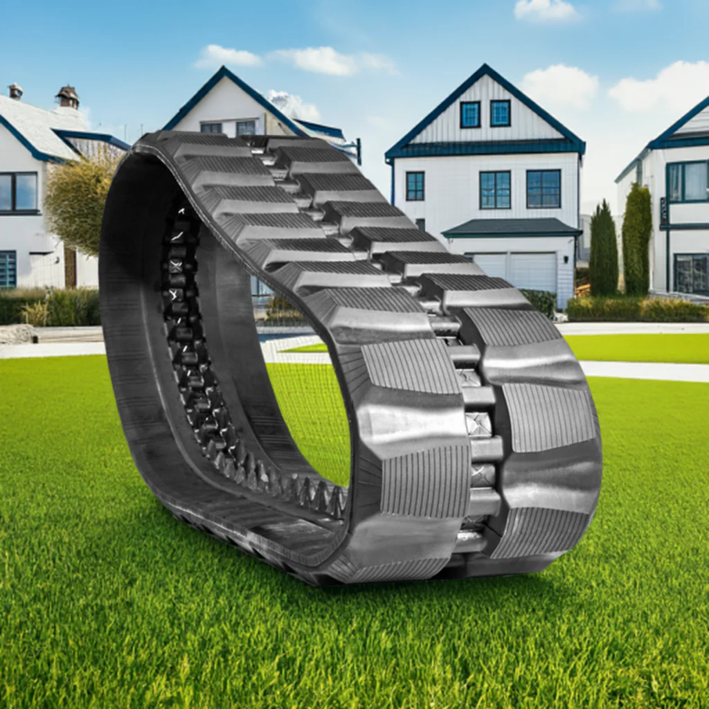 Bobcat T200 Rubber Track 320x86x52 ( 13" ) Staggered Block Pattern - Image 2