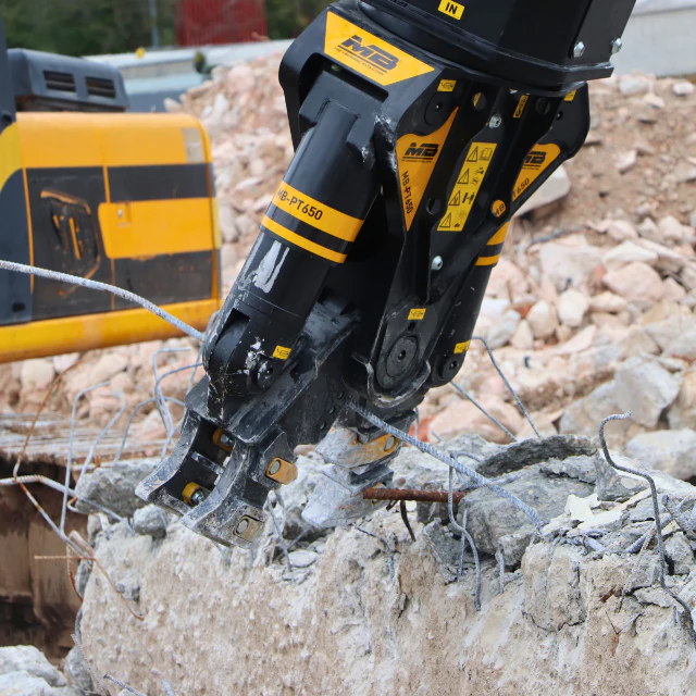 MB Crusher Demolition Pulverizer | Model MB-PT650 | Overall Width 56" | Machine Size 6–10 Tons | For Backhoe Loaders - Image 2