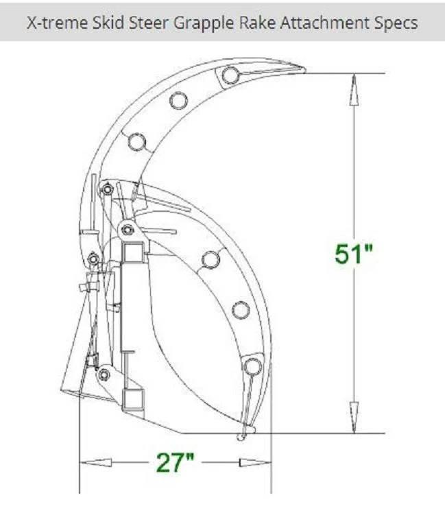 Rake Grapple Xtreme Duty CID For Skid Steer - Image 7