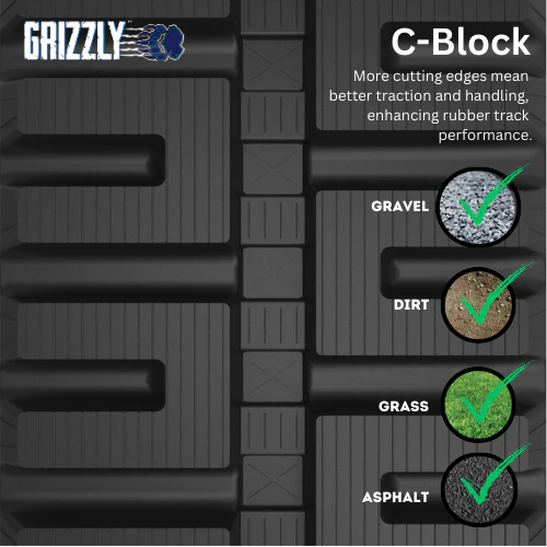 Set of Bobcat T66 Tracks 400x86x50 ( 16" ) C-Lug Pattern - Image 10