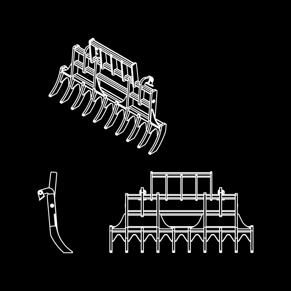 WAIN ROY Dozer Blade Root Rakes for Bulldozers - Image 3