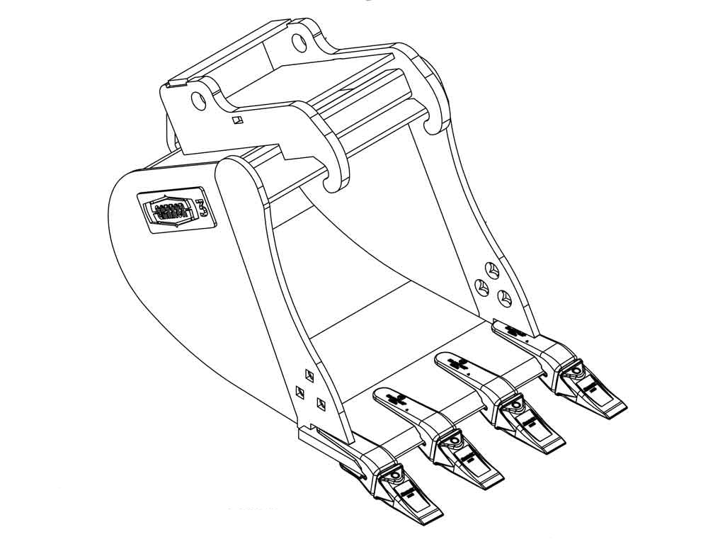 WAIN ROY | Severe-duty Rock Buckets for Excavators (30,000-41,000 lbs.) - Image 2